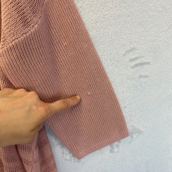 Andree by Unit Pink Oversized Sweater Size 1X Beach Dolman Sleeve Romantic Flowy - Picture 4 of 16